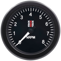 Autometer Stack Sport 88mm 0-8K RPM Tachometer - Black - Burkken Auto Parts