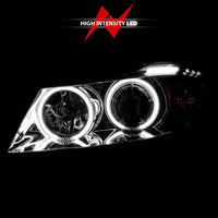 ANZO 2006-2008 BMW 3 Series E90-E91 Projector Headlights w/ Halo w/ LED Bar Chrome (CCFL) - Burkken Auto Parts