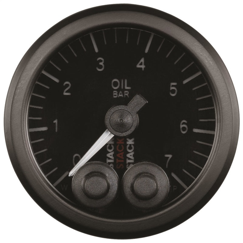 Autometer Stack 52mm 0-7 Bar M10 Male Pro-Control Oil Pressure Gauge - Black - Burkken Auto Parts