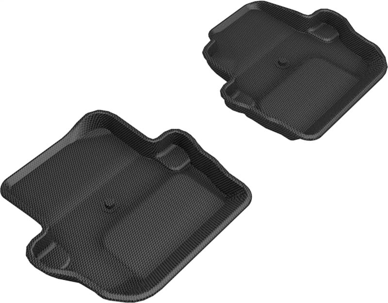 3D MAXpider 18-25 Jeep Wrangler Sport (JL) 2nd Row Floormats - Black - Burkken Auto Parts