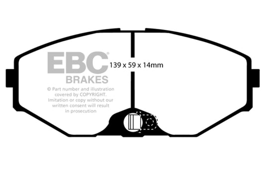 EBC 93-97 Infiniti J30 3.0 Redstuff Front Brake Pads - Burkken Auto Parts