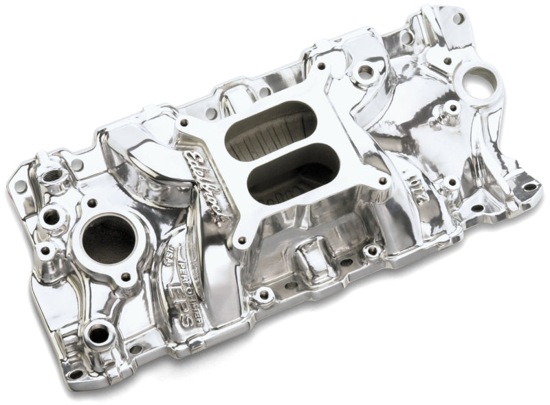 Edelbrock SBC Performer Eps Polished Manifold - Burkken Auto Parts