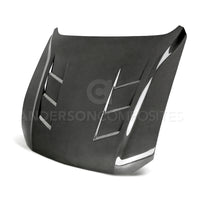 Anderson Composites 2018 Ford Mustang GT Type-SA Style Heat Extractor Double Sided Carbon Fiber Hood - Burkken Auto Parts