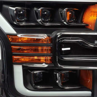 AlphaRex 17-20 Ford Raptor NOVA LED Proj Headlights Plank Style Matte Black w/Activ Light/Seq Signal - Burkken Auto Parts
