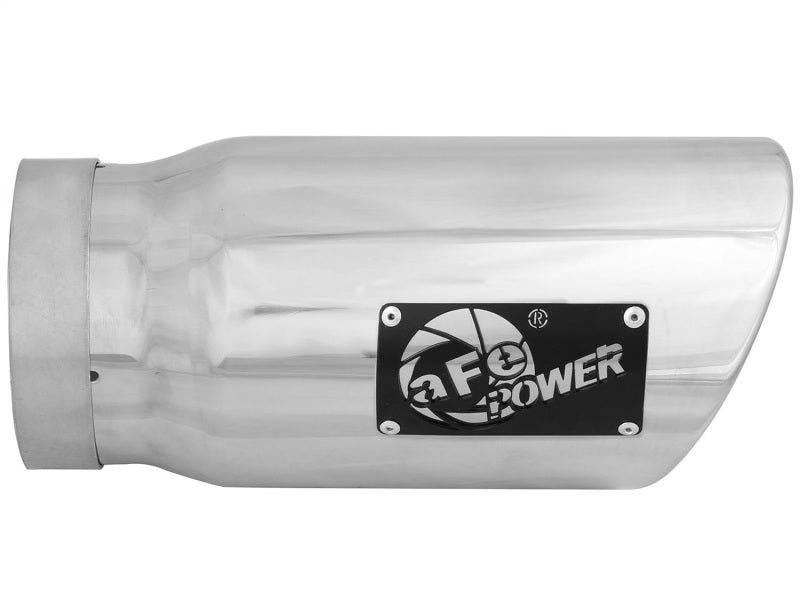 aFe Diesel Exhaust Tip Bolt On Polished 5in Inlet x 6in Outlet x 12in Long - Burkken Auto Parts