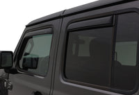 AVS 2018 Jeep Wrangler Unlimited (4-Door) Ventvisor In-Channel Window Deflectors 4pc - Smoke - Burkken Auto Parts