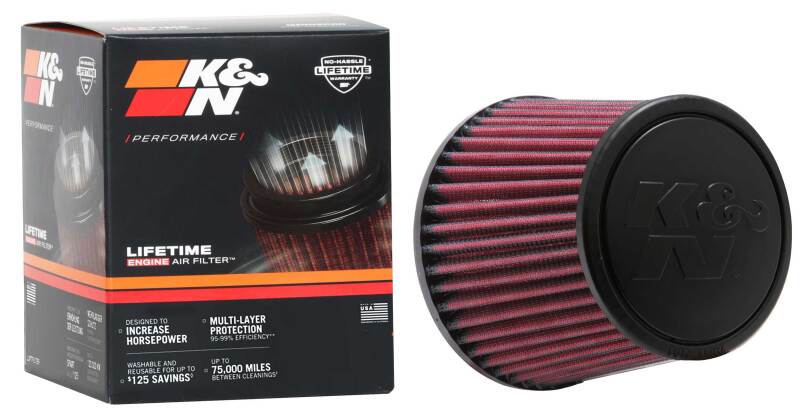 K&N Universal Clamp-On Air Filter 3-15/16in FLG / 5-1/2in B / 4-1/2in T / 4-7/16in H - Burkken Auto Parts