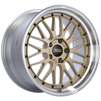 BBS LM 19x10 5x120 ET25 Gold Center Polished Lip Wheel -82mm PFS/Clip Required - Burkken Auto Parts