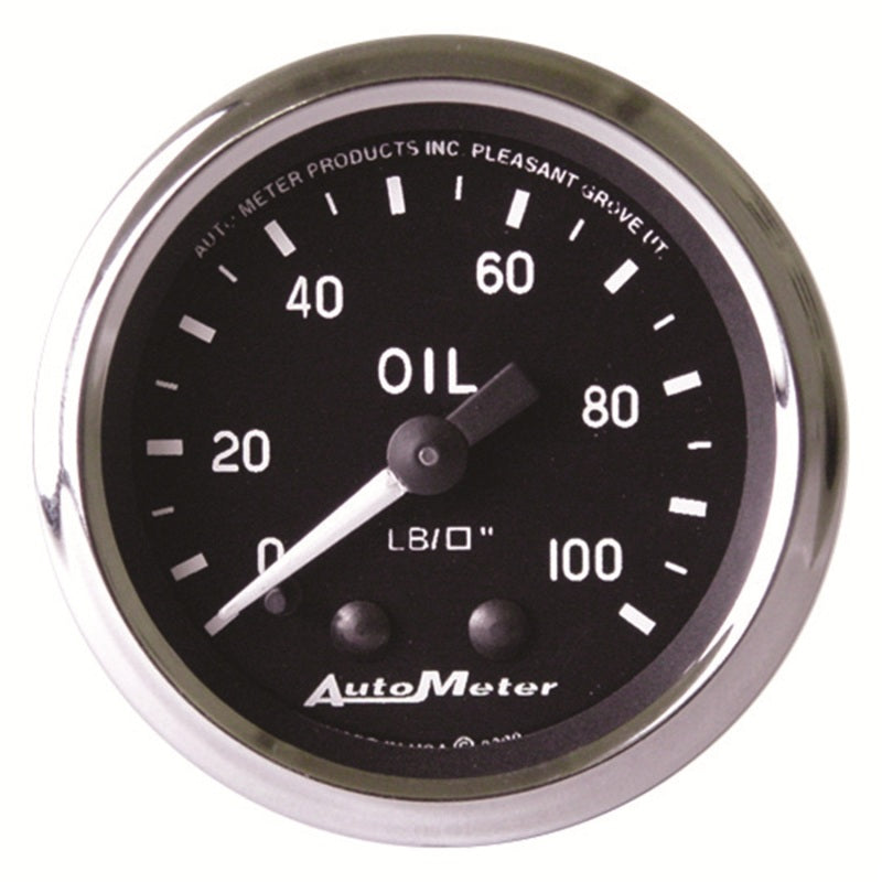 Autometer Cobra 2-1/16in 100 PSI Mechanical Oil Pressure Gauge - Burkken Auto Parts