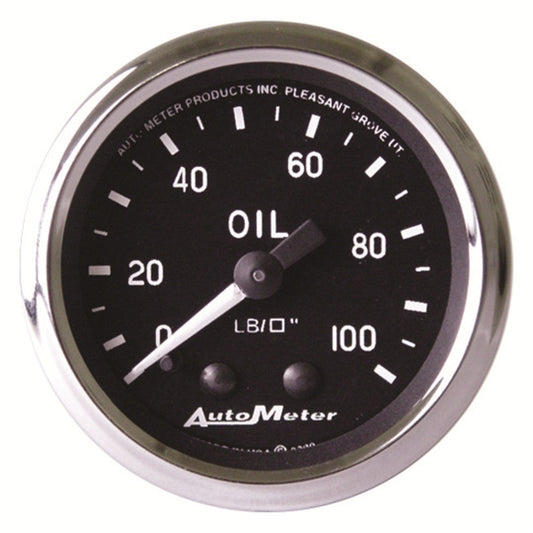 Autometer Cobra 2-1/16in 100 PSI Mechanical Oil Pressure Gauge - Burkken Auto Parts