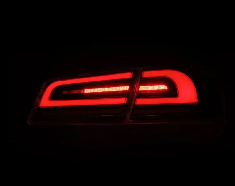 AlphaRex 12-21 Tesla Model S LUXX-Series LED Tail Lights - Black/Red - Burkken Auto Parts