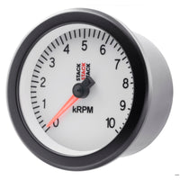Autometer Stack Sport 88mm 0-10K RPM Tachometer - White - Burkken Auto Parts