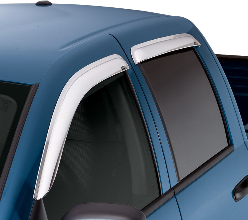 AVS 2019 RAM 1500 Crew Cab Ventvisor Outside Mount Front & Rear Window Deflectors 4pc - Chrome - Burkken Auto Parts