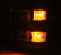 AlphaRex 15-18 Chevy 2500HD NOVA LED Proj Headlight Plank Style Jet Blk w/Activ Light/Seq Signal/DRL - Burkken Auto Parts