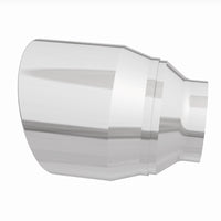 MagnaFlow Tip Stainless Double Wall Round Single Outlet Polished 4.5in DIA 2.5in Inlet 5.75in Length - Burkken Auto Parts