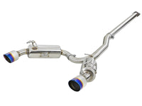 aFe Takeda 3in. to 2.5in. 304 SS C/B Exhaust 08-15 Mitsubishi EVO I4-2.0L (t) - Blue Flamed Tips - Burkken Auto Parts