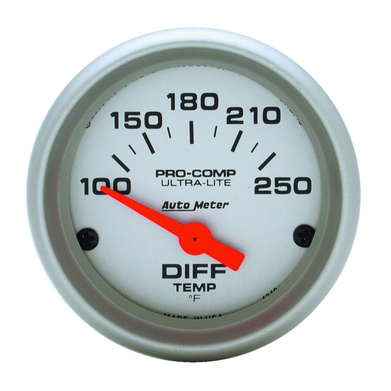 Autometer Ultra-Lite 52mm 100-250 Deg F Electronic Differential Temperature Gauge - Burkken Auto Parts