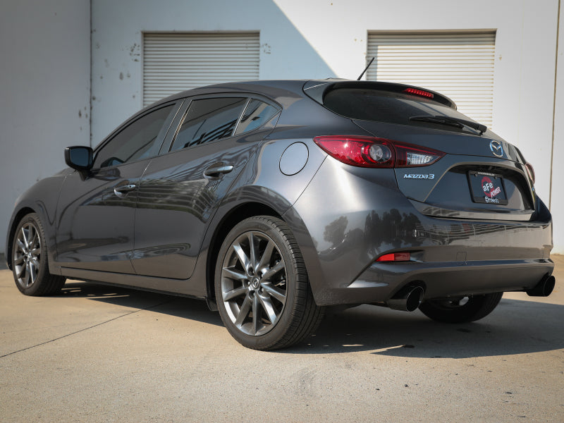aFe Takeda 2-1/2in 304 SS Axle-Back Exhaust w/ Black Tip 14-18 Mazda 3 L4 2.0L/2.5L - Burkken Auto Parts