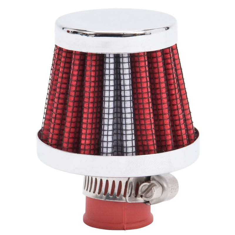 Edelbrock Valve Cover Breathers 9mm Inlet Red/Chrome - Burkken Auto Parts