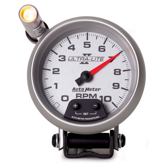 Autometer Ultra-Lite II 3-3/4in 10000 RPM Pedestal Mount Mini-Monster Tachometer - Burkken Auto Parts