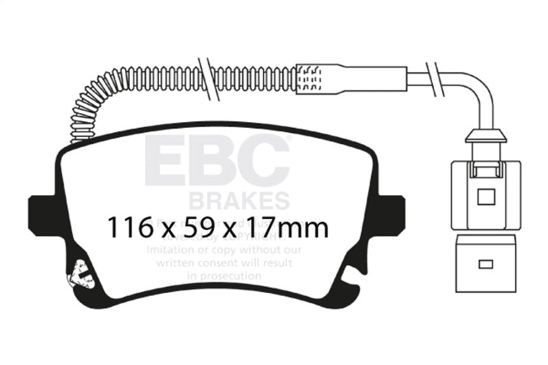 EBC 09-11 Audi A6 Quattro 3.0 Supercharged Greenstuff Rear Brake Pads - Burkken Auto Parts