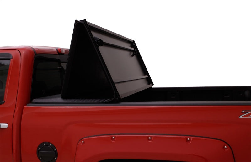 Lund 99-17 Ford F-250 Super Duty Styleside (6.8ft. Bed) Hard Fold Tonneau Cover - Black - Burkken Auto Parts
