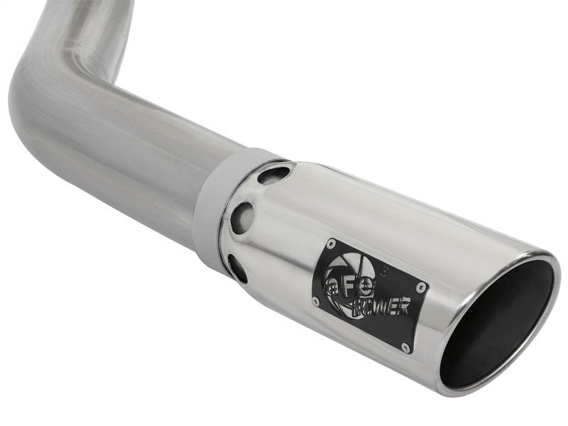 aFe LARGE BORE HD 4in 409-SS DPF-Back Exhaust w/Polished Tip 07.5-12 Dodge Diesel Trucks L6-6.7L(td) - Burkken Auto Parts