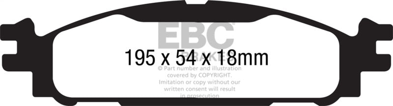 EBC 13+ Ford Taurus 2.0 Turbo Redstuff Front Brake Pads - Burkken Auto Parts