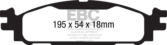 EBC 13+ Ford Taurus 2.0 Turbo Redstuff Front Brake Pads - Burkken Auto Parts
