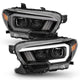 ANZO 2016-2017 Toyota Tacoma Projector Headlights w/ Plank Style Switchback Black w/ Amber w/ DRL - Burkken Auto Parts