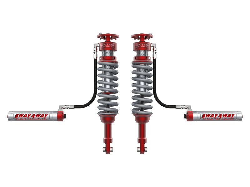 aFe 17-19 Ford F-150 Raptor Sway-A-Way 3.0 Front Coilover Kit w/ Remote Reservoirs and Comp Adj - Burkken Auto Parts
