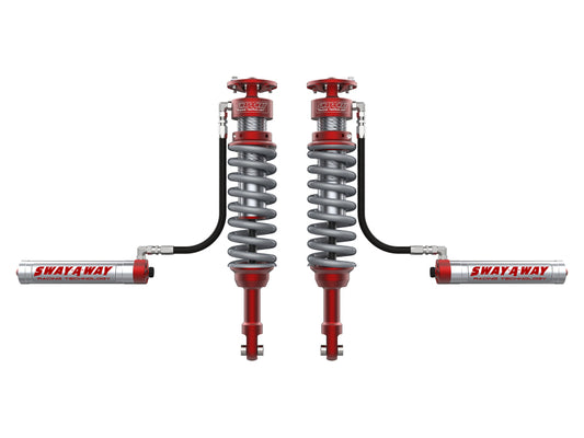 aFe 17-19 Ford F-150 Raptor Sway-A-Way 3.0 Front Coilover Kit w/ Remote Reservoirs and Comp Adj - Burkken Auto Parts