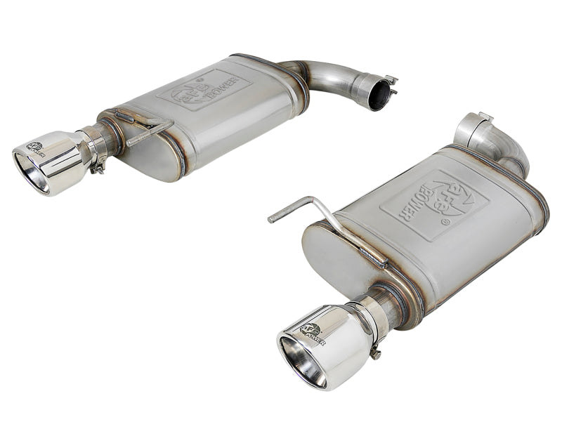 aFe MACH Force-Xp SS Axle Back Exhaust w/Polished Tips 15-17 Ford Mustang GT V8-5.0L - Burkken Auto Parts