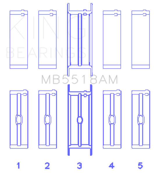 King Engine Bearings AMC / JEEP 390, 401 Main Bearing Set