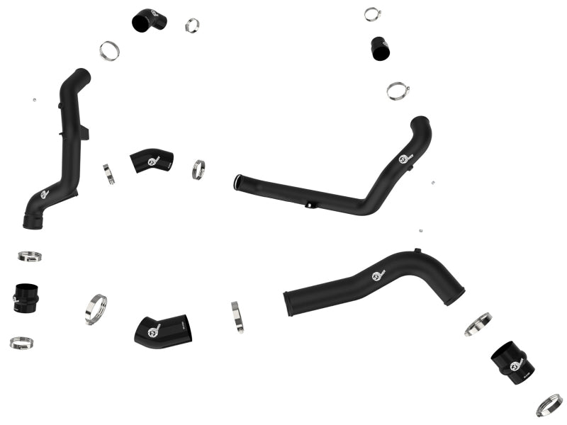 aFe 22-23 Ford Explorer BladeRunner Aluminum Hot and Cold Charge Pipe Kit - Blk - Burkken Auto Parts