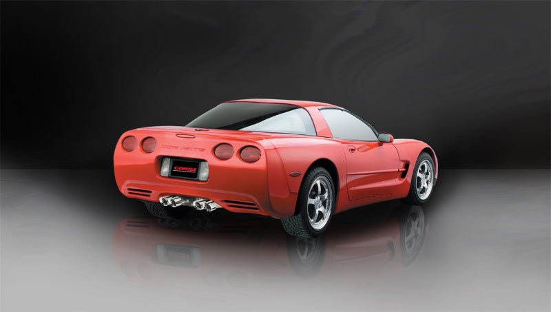 Corsa 1997-2004 Chevrolet Corvette C5 Z06 5.7L V8 Polished Xtreme Axle-Back Exhaust - Burkken Auto Parts