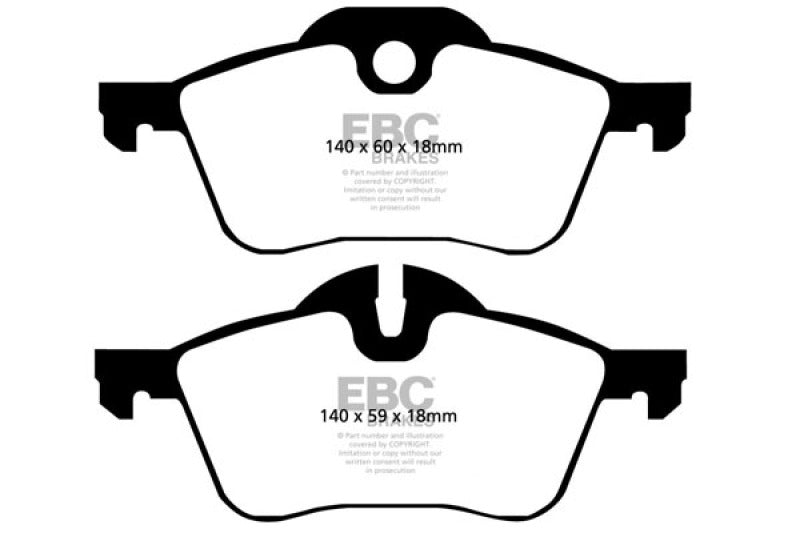 EBC 02-03 Mini Hardtop 1.6 Greenstuff Front Brake Pads - Burkken Auto Parts