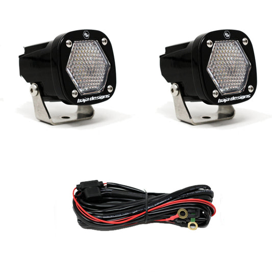Baja Designs S1 Work/Scene LED Light w/ Mounting Bracket Pair - Burkken Auto Parts