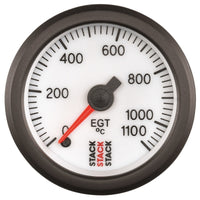 Autometer Stack 52mm 0-1100 Deg C Pro Stepper Motor Exhaust Gas Temp Gauge - White - Burkken Auto Parts