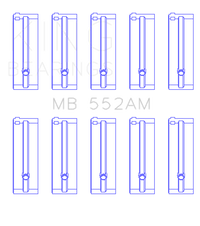 King Engine Bearings Toyota 3T/Tg/12T/4Tg (Size +0.25mm) Main Bearing Set - Burkken Auto Parts