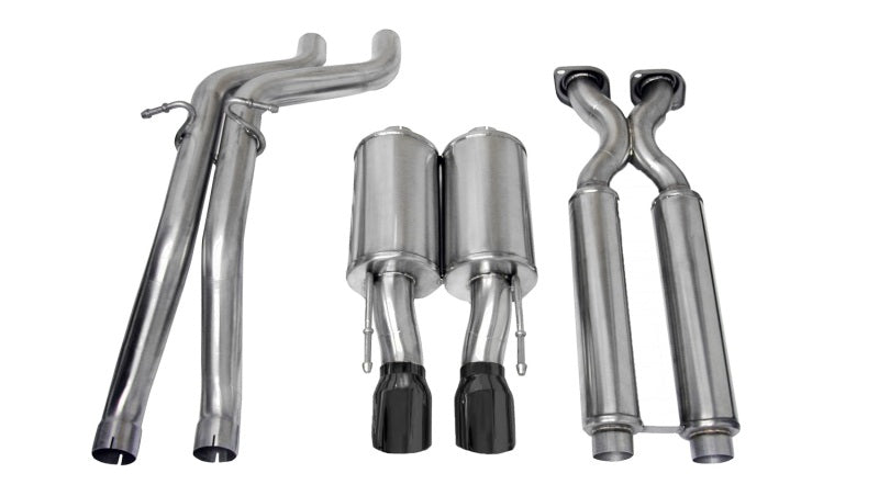Corsa 2006-2010 Jeep Grand Cherokee 6.1L SRT-8 V8 Black Sport Cat-Back Exhaust - Burkken Auto Parts