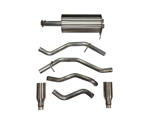 Corsa 19-24 Ram 1500 5.7L Crew Cab w/ 57in or 76in Bed Cat-Back Dual Rr Exit 5in Satin Polished Tips - Burkken Auto Parts