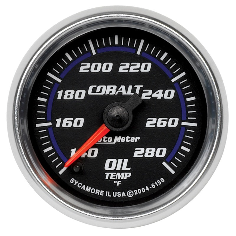 Autometer Cobalt 52mm 140-280 Deg F Full Sweep Electronic Oil Temp Gauge - Burkken Auto Parts