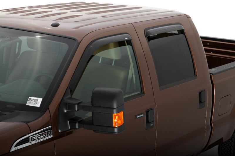 AVS 99-16 Ford F-250 Supercab Ventvisor Outside Mount Window Deflectors 4pc - Smoke - Burkken Auto Parts