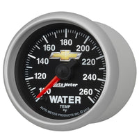 AutoMeter Gauge Water Temp 2-1/16in. 100-260 Deg. F Digital Stepper Motor Chevy Gold Bowtie - Burkken Auto Parts