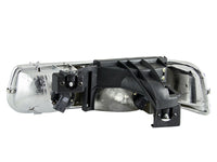 ANZO 1999-2002 Chevrolet Silverado 1500 Crystal Headlights Black - Burkken Auto Parts