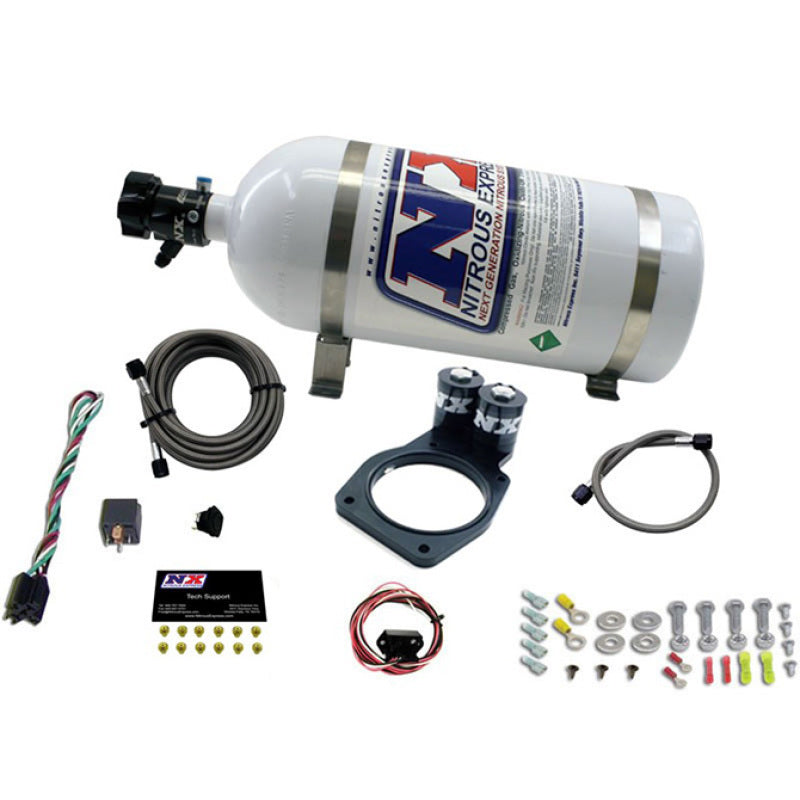 Nitrous Express 10-15 Chevrolet Camaro Nitrous Plate Kit (50-150HP) w/10lb Bottle - Burkken Auto Parts