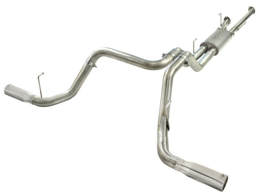 aFe MACHForce XP 2-1/2in to 3in 409 SS Cat-Back Exhaust w/ Polished Tips 10-17 Toyota Tundra V8 5.7L - Burkken Auto Parts