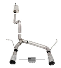 Corsa 2018-2025 Jeep Wrangler JLU 3.6L 2.75in Sport Cat-Back Exhaust w/ American Flag Tips - Burkken Auto Parts