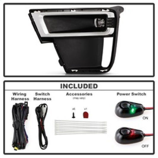 Spyder 22-24 Ford Expedition OEM LED Fog Lights w/ Switch - Clear (FL-FE2022-LED-C)